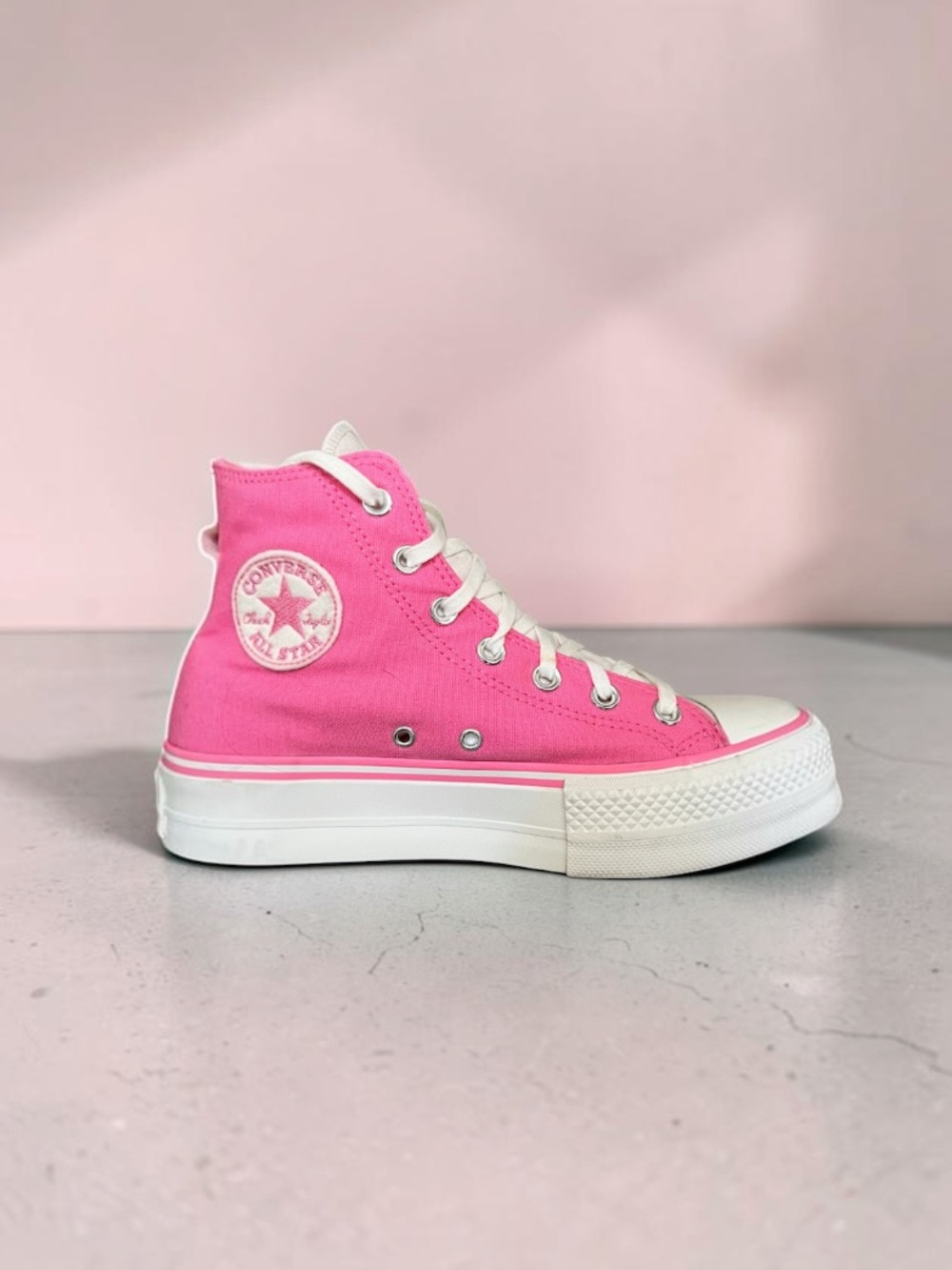 Converse Chuck Taylor All Star Lift High Top Platform Pink Varsity C Women’s 8